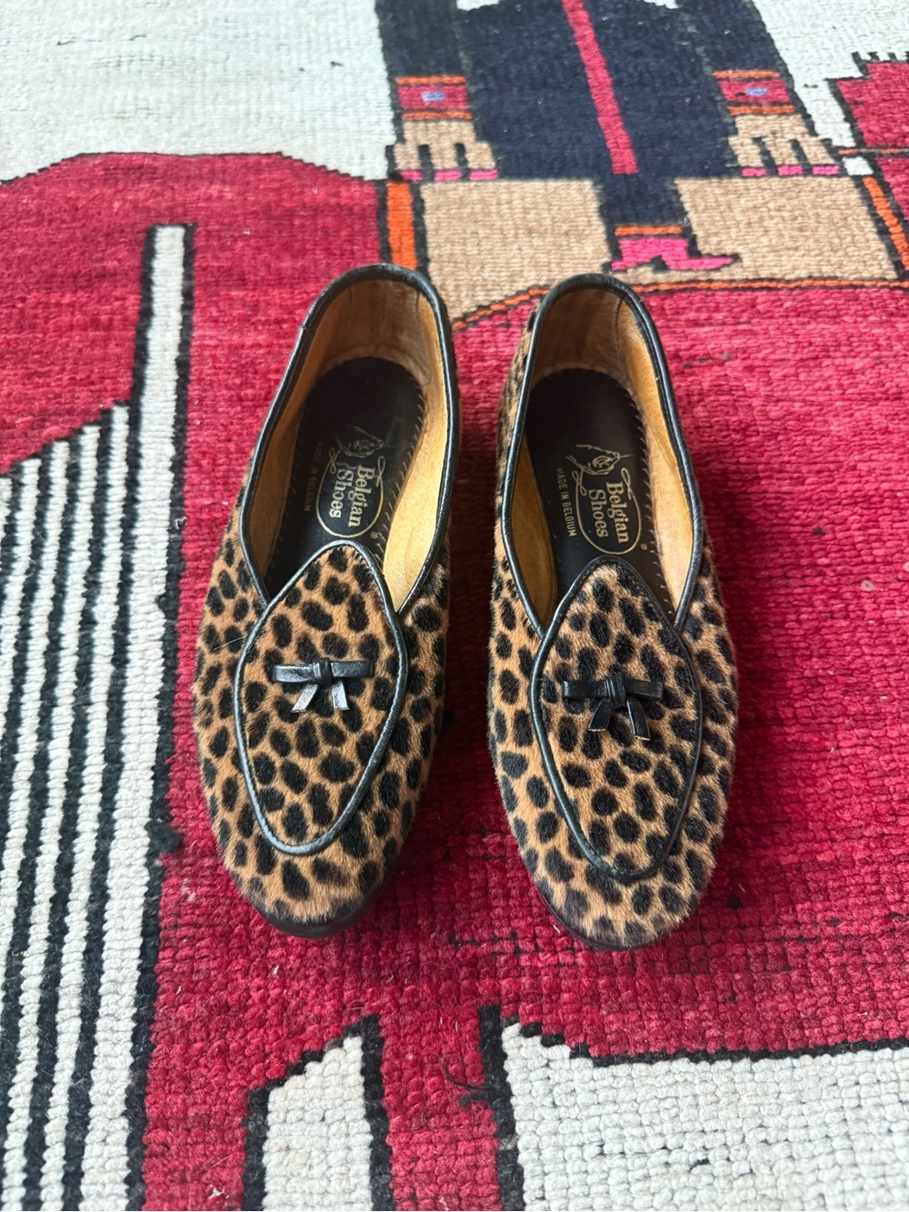 Leopard Print Women's Belgian Loafers